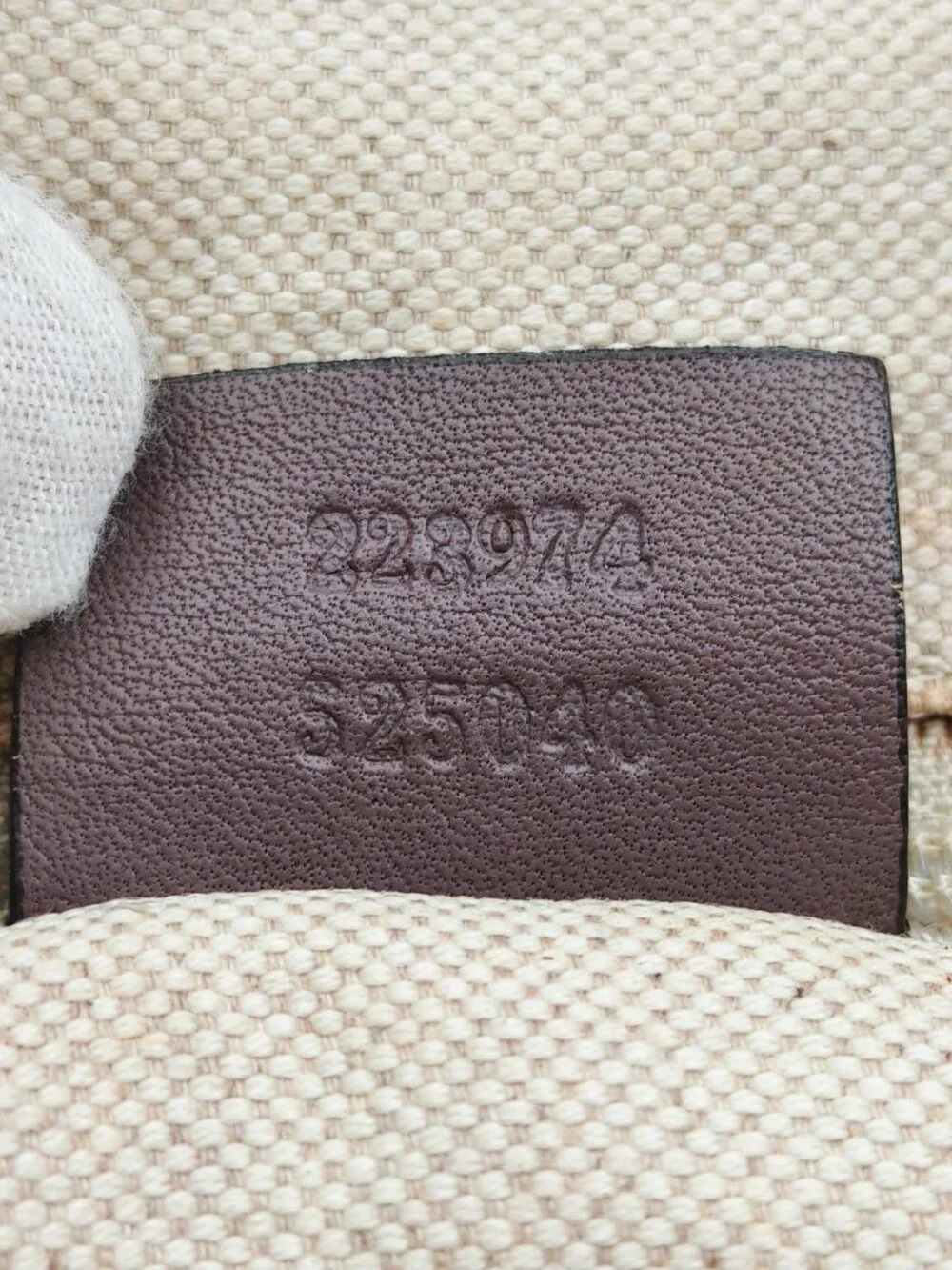 Gucci GG Canvas Sukey Large Shoulder Bag Beige Brown Monogram Leather Trim